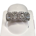 Platinum Cushion Cut 4 Stone Diamond Ring