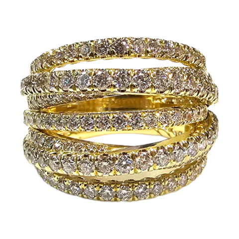 18Kt Yellow Gold Diamond Wrap Ring