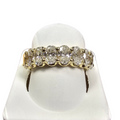 Oval Cut Diamond Eternity Band in 18 Karat Yellow Gold