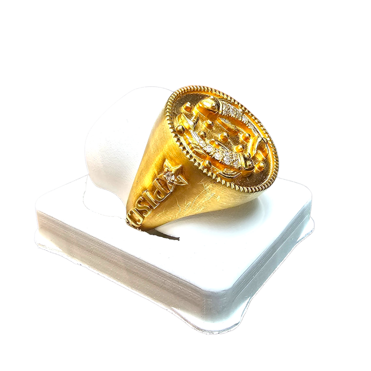 14Kt Yellow Gold Diamond Pisces Ring