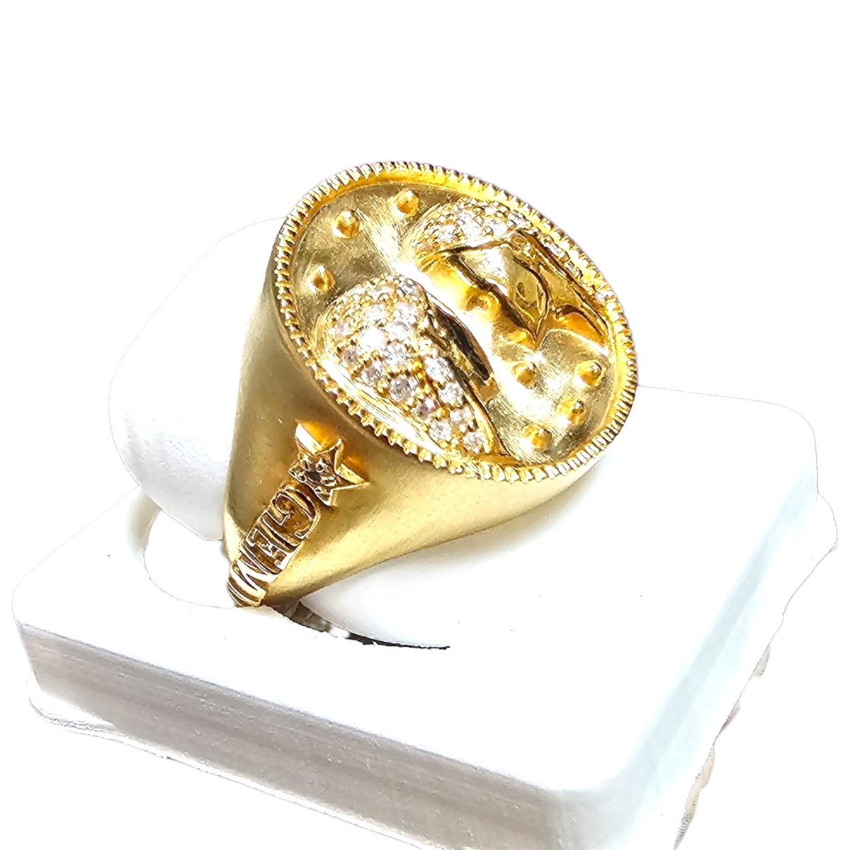 14Kt Yellow Gold Diamond Gemini Ring