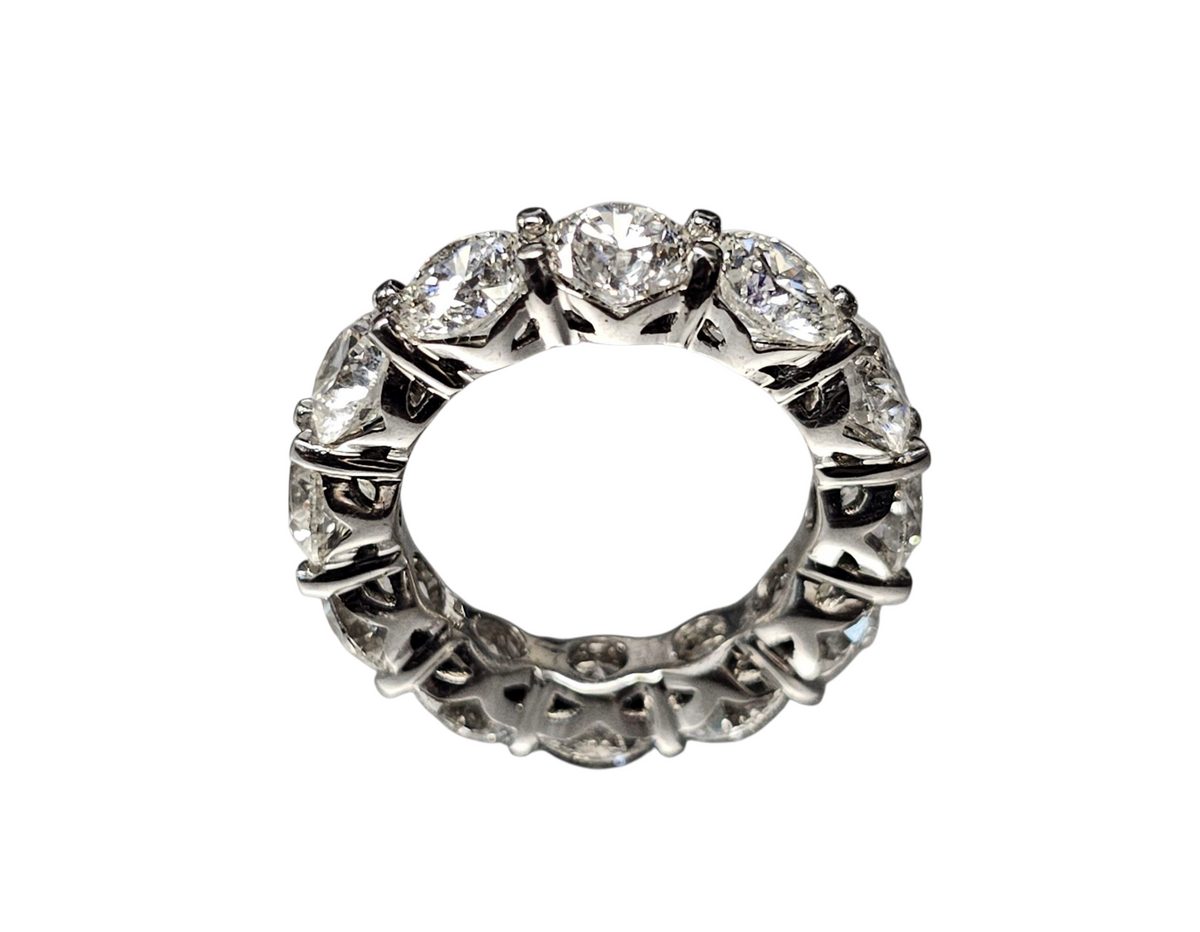 Diamond Eternity Band Ring in 18 Karat White Gold