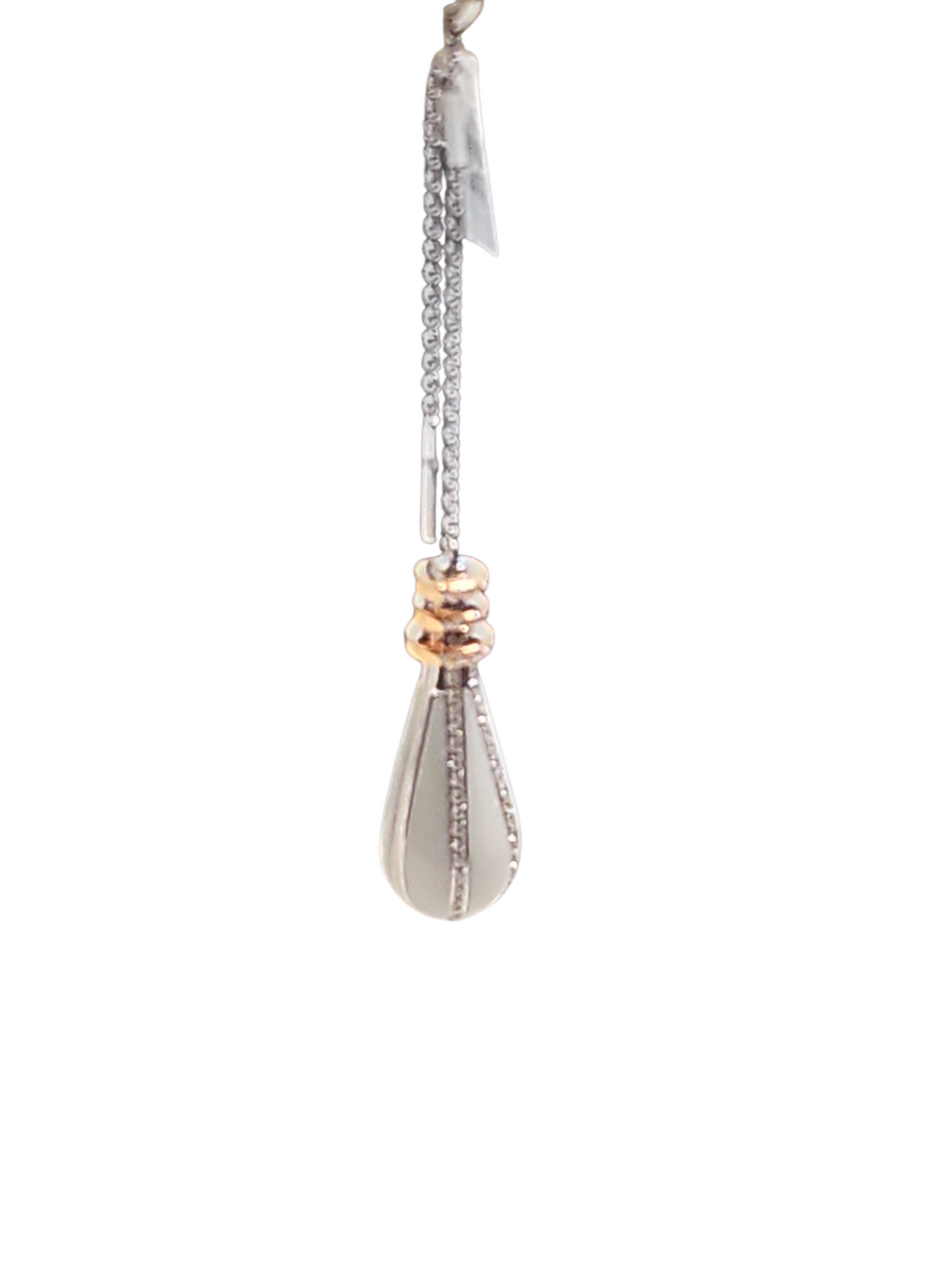 White Agate Diamond Drop Earrings in 14Kt White Gold