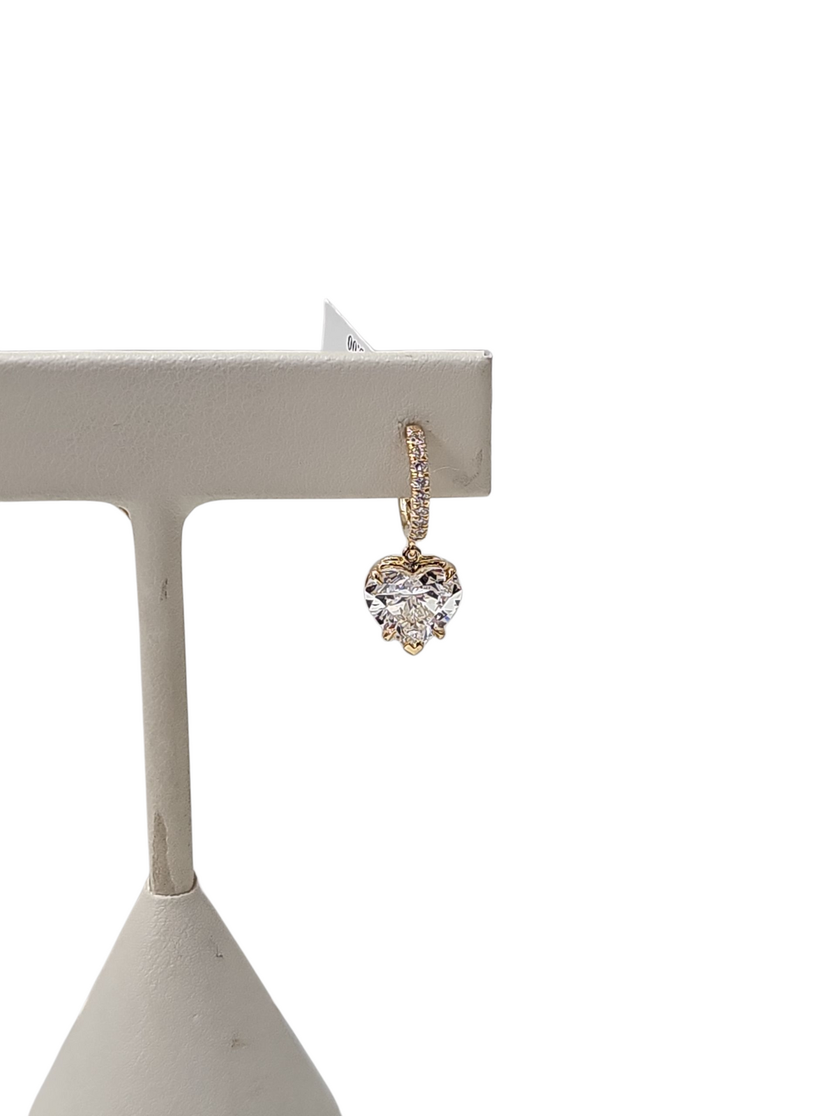 GIA Diamond Heart Earrings in 18kt Yellow Gold