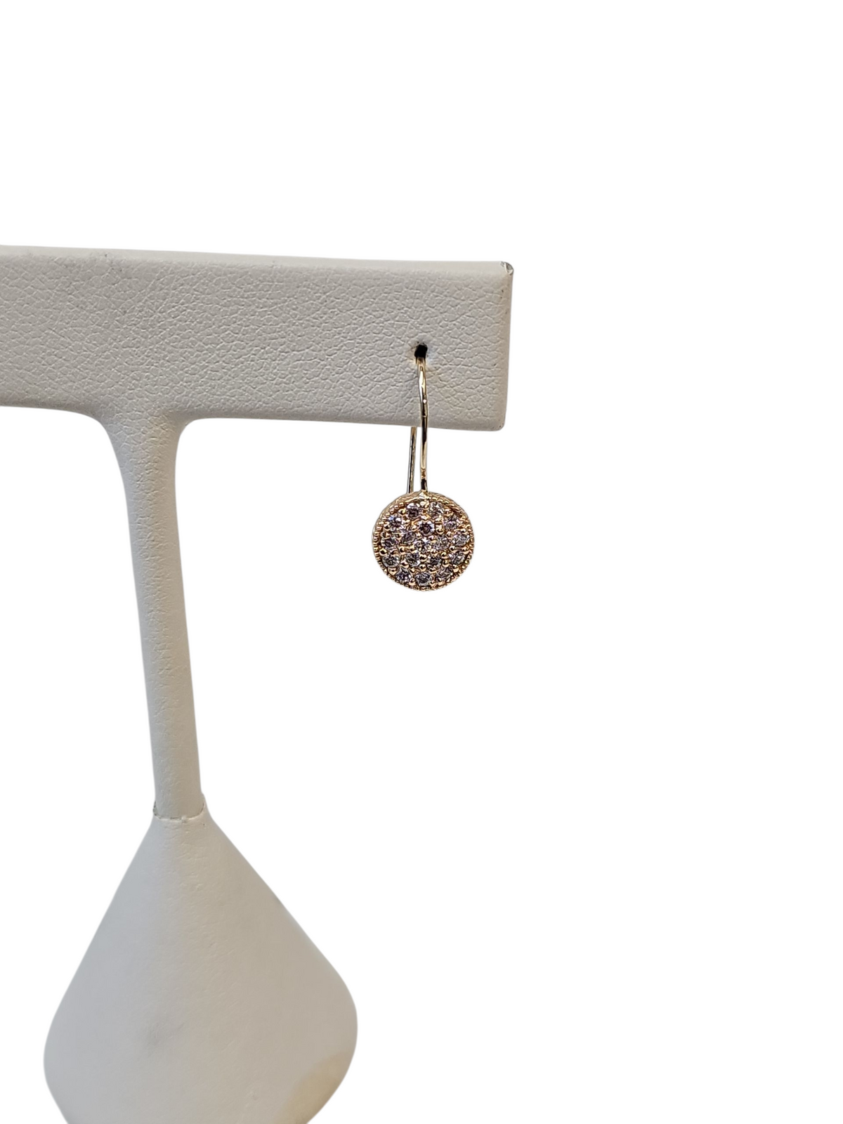 Round Diamond Cluster Earrings in 14kt Yellow Gold