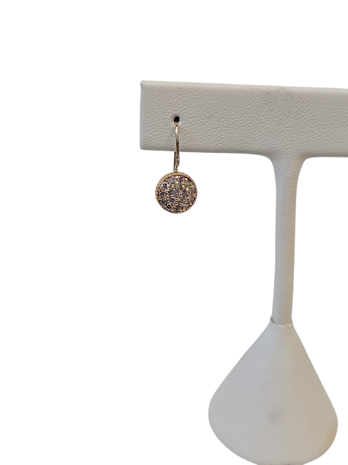 Round Diamond Cluster Earrings in 14kt Yellow Gold