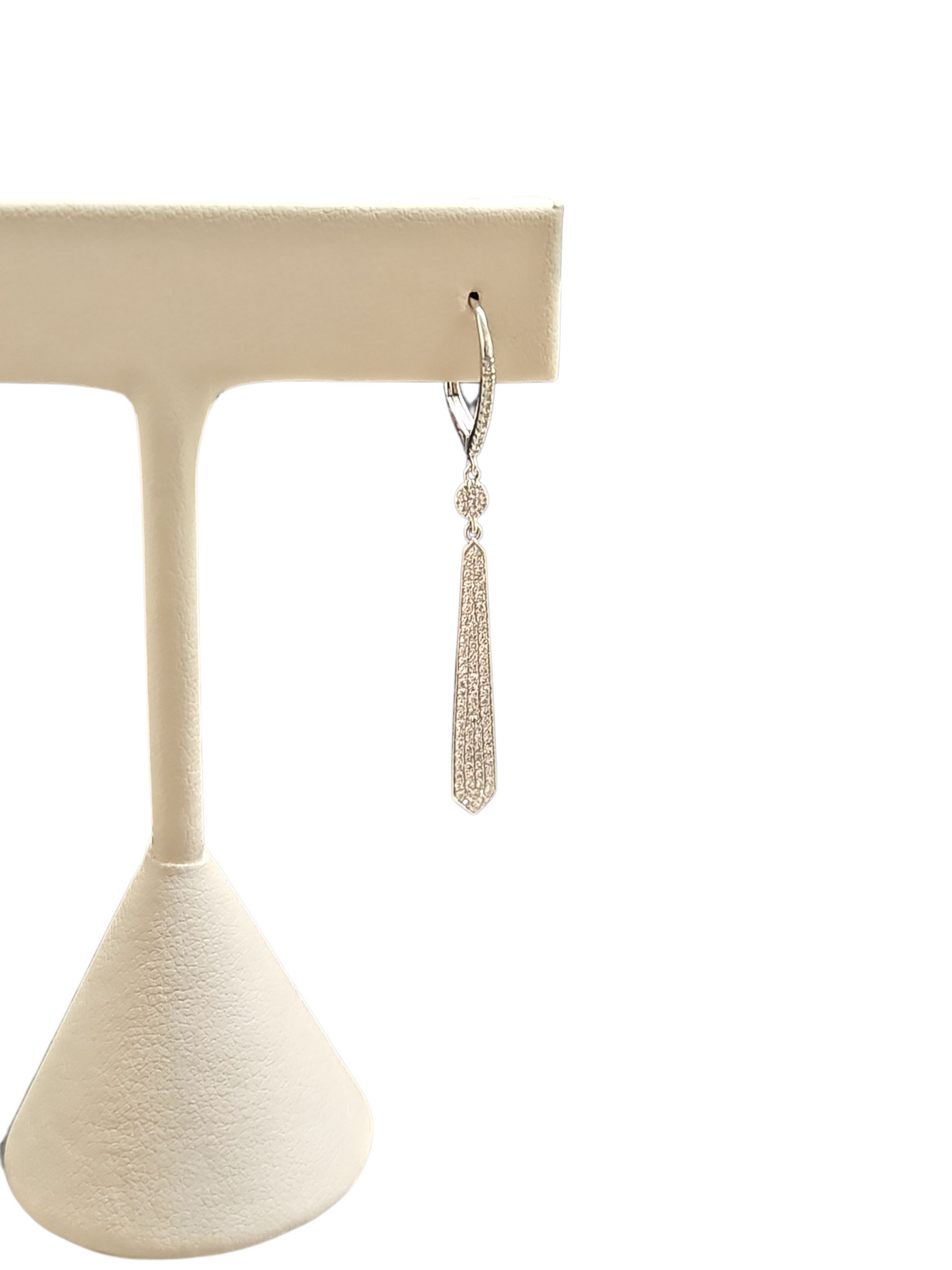 Diamond Pendant Dangling Earrings in 14kt White Gold
