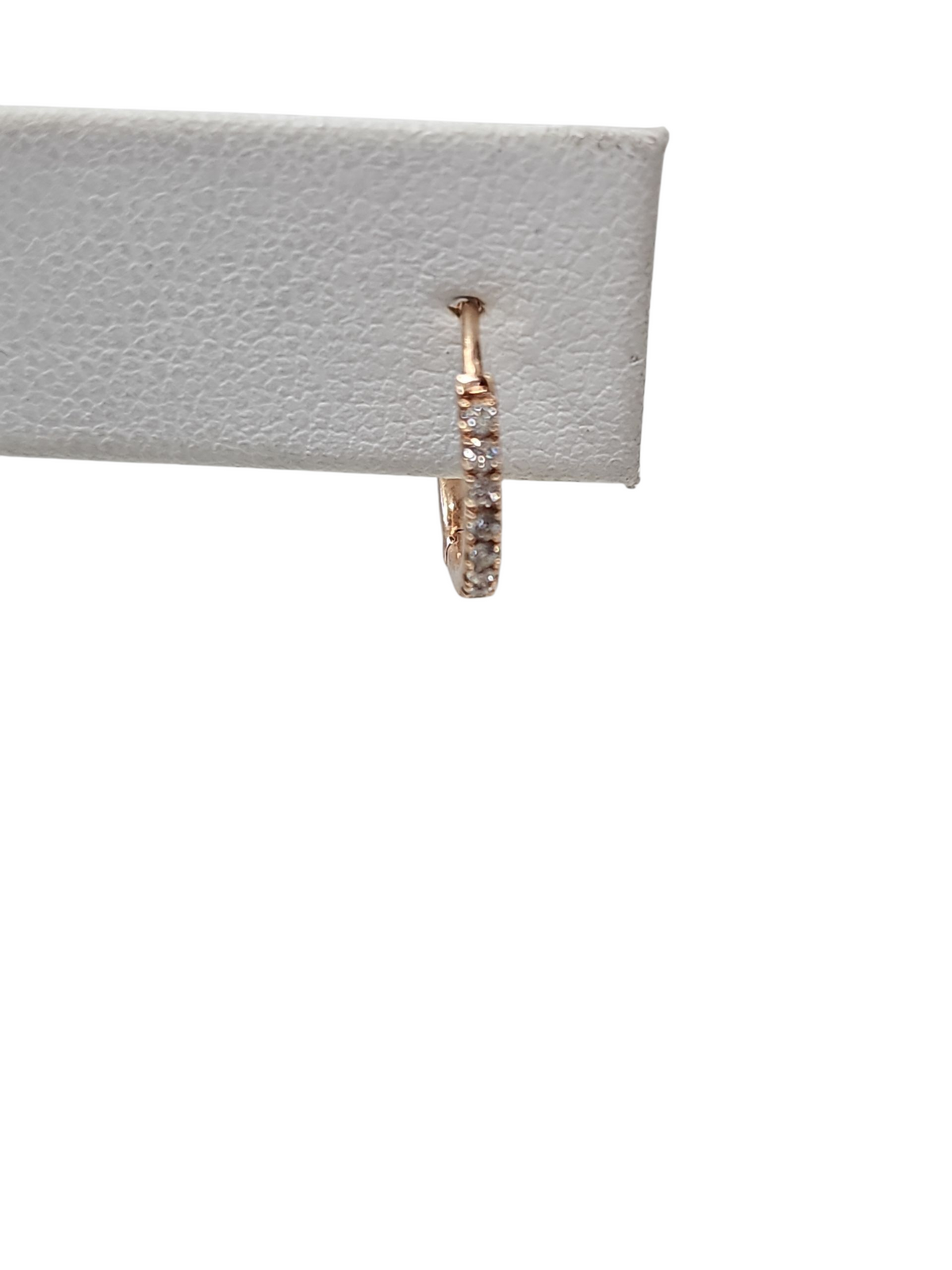 Small Diamond Huggies Earrings in 14kt Rose Gold