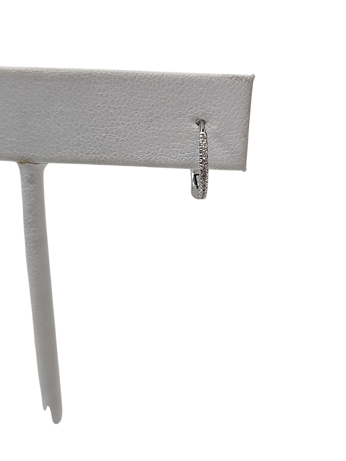 Small Diamond Huggies Earring in 14kt White Gold