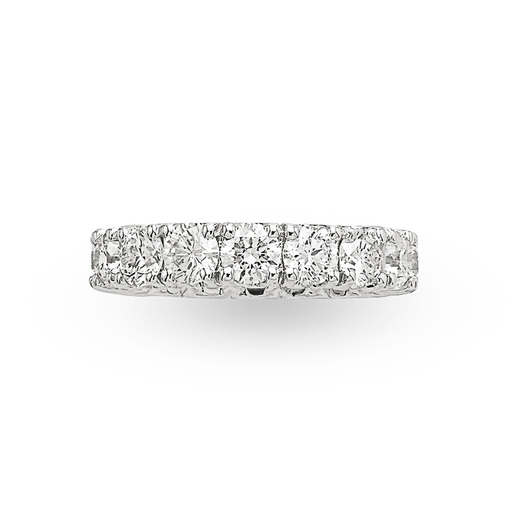 White Gold Eternity Band, 4.19 Carats Total Weight