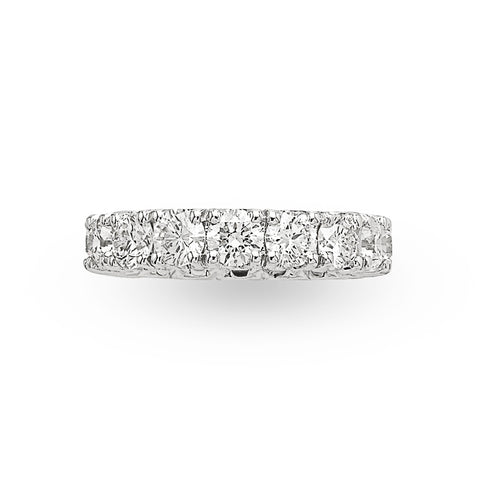 White Gold Eternity Band, 4.19 Carats Total Weight