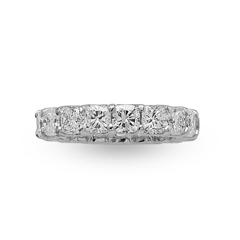 White Gold Eternity Band, 5.40 Carats Total Weight