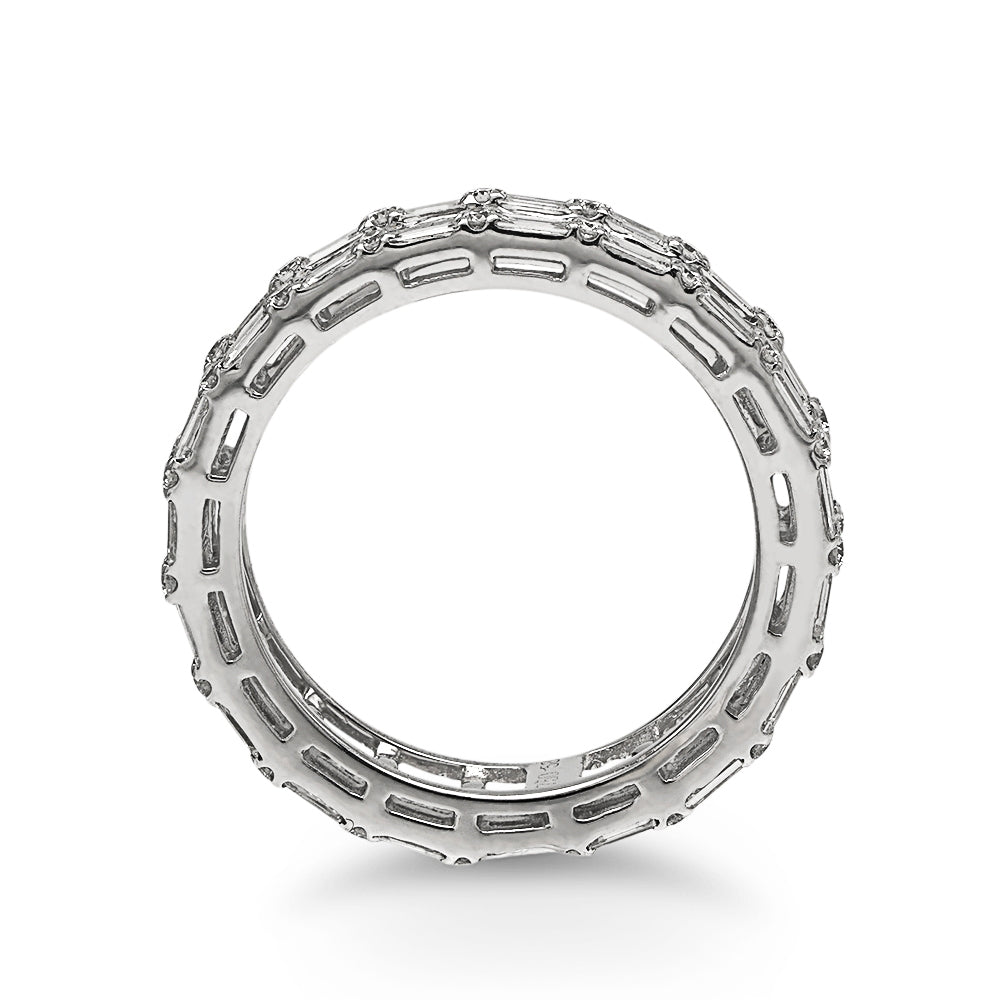 White Gold Eternity Band, 2.26 Carats Total Weight