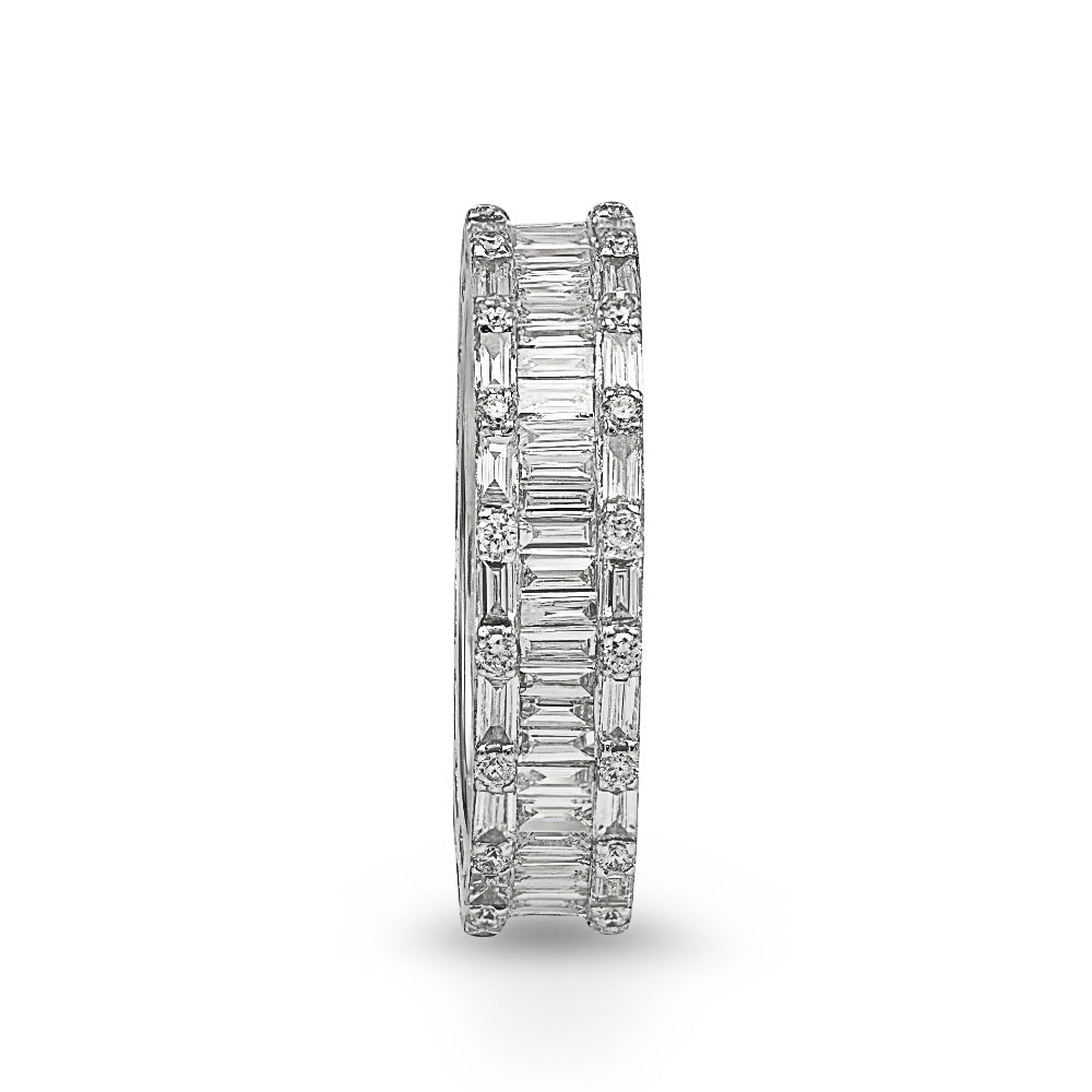 White Gold Eternity Band, 2.26 Carats Total Weight