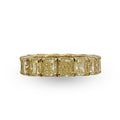 Fancy Intense Yellow Diamond Eternity Ring in 18 Karat Yellow Gold