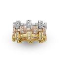 Tricolor Gold Diamond Rings