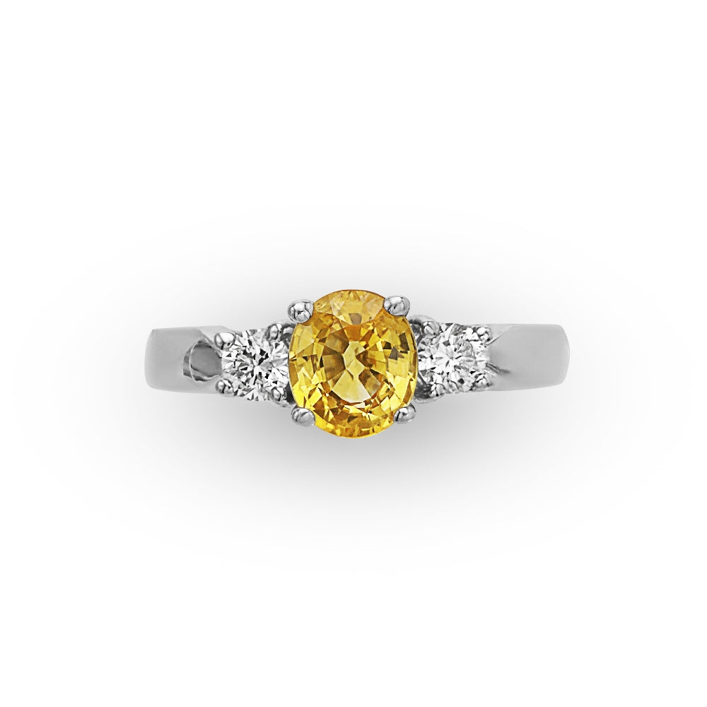 Artisan Yellow sapphire (Pukhraj) gold ring – Kundaligems.com