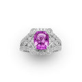 Pink Sapphire Diamond Ring