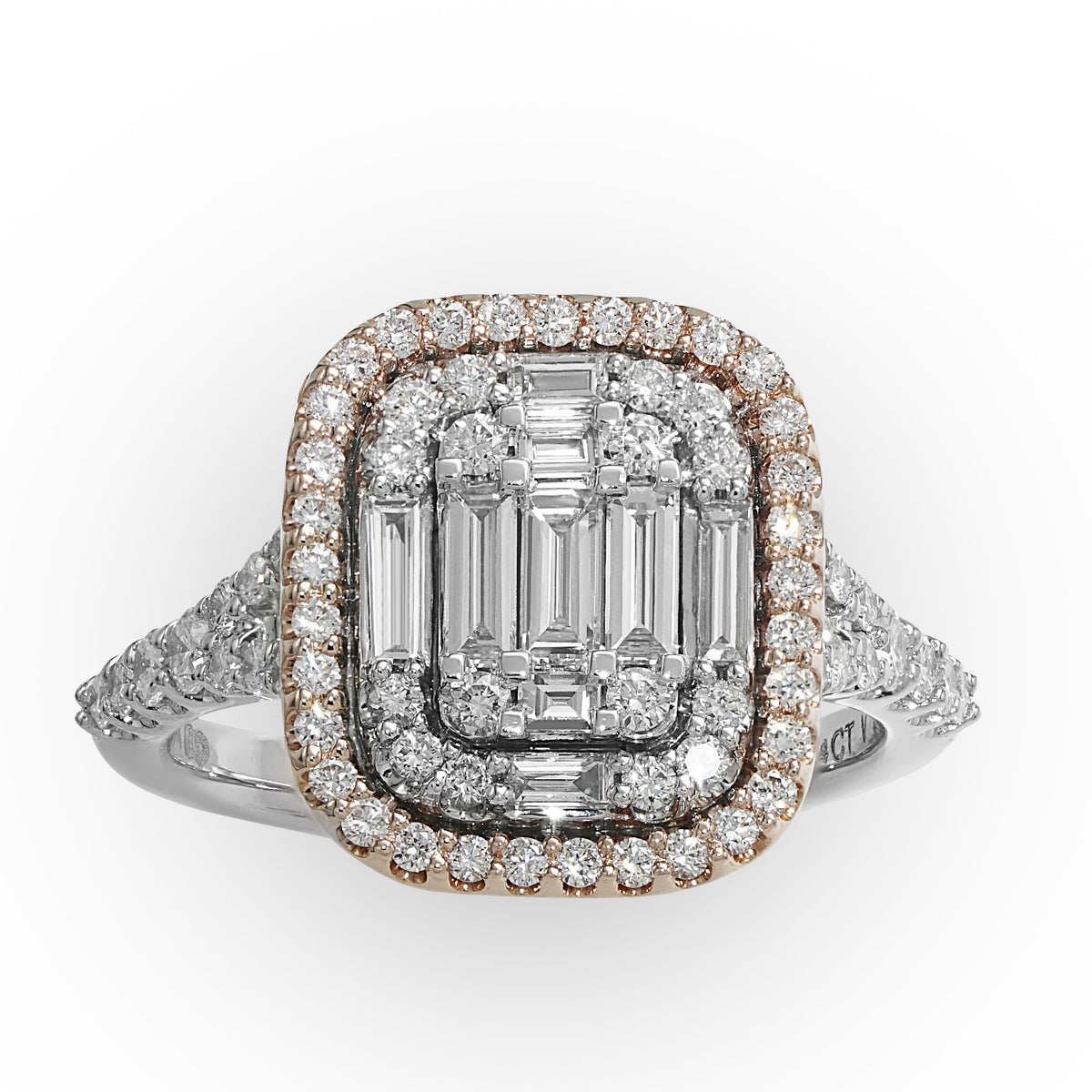 Two-tone Gold Diamond Ring