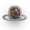 Rust Red Diamond Ring