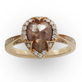 Rust Red Pear-Shape Diamond Ring