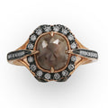 Vintage-look Taupe Diamond Ring