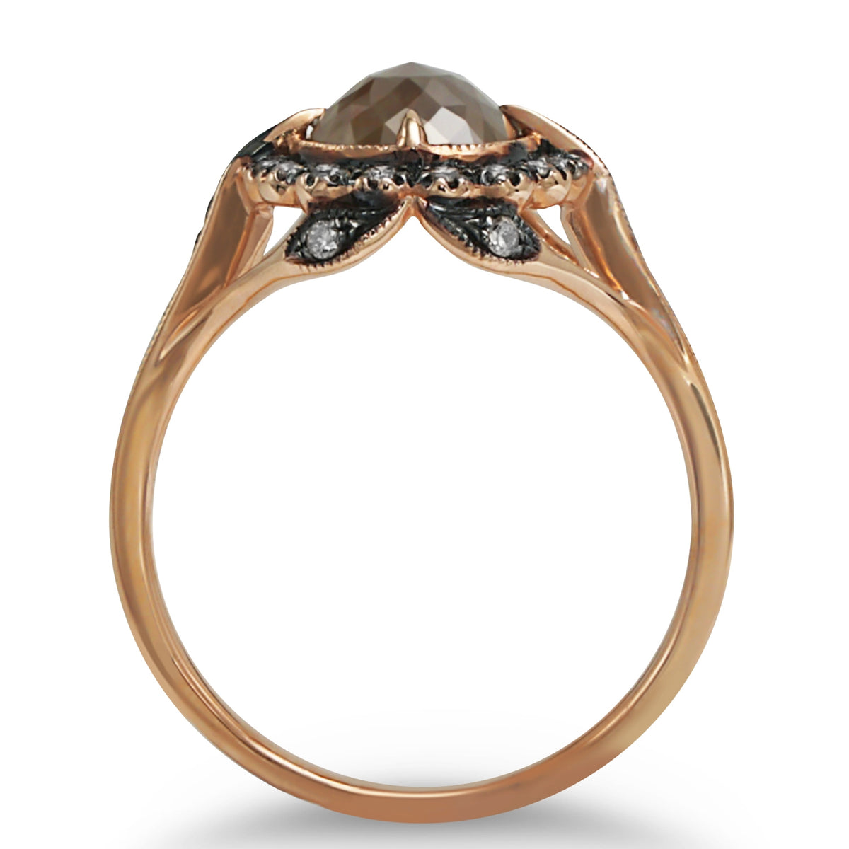 Vintage-look Taupe Diamond Ring