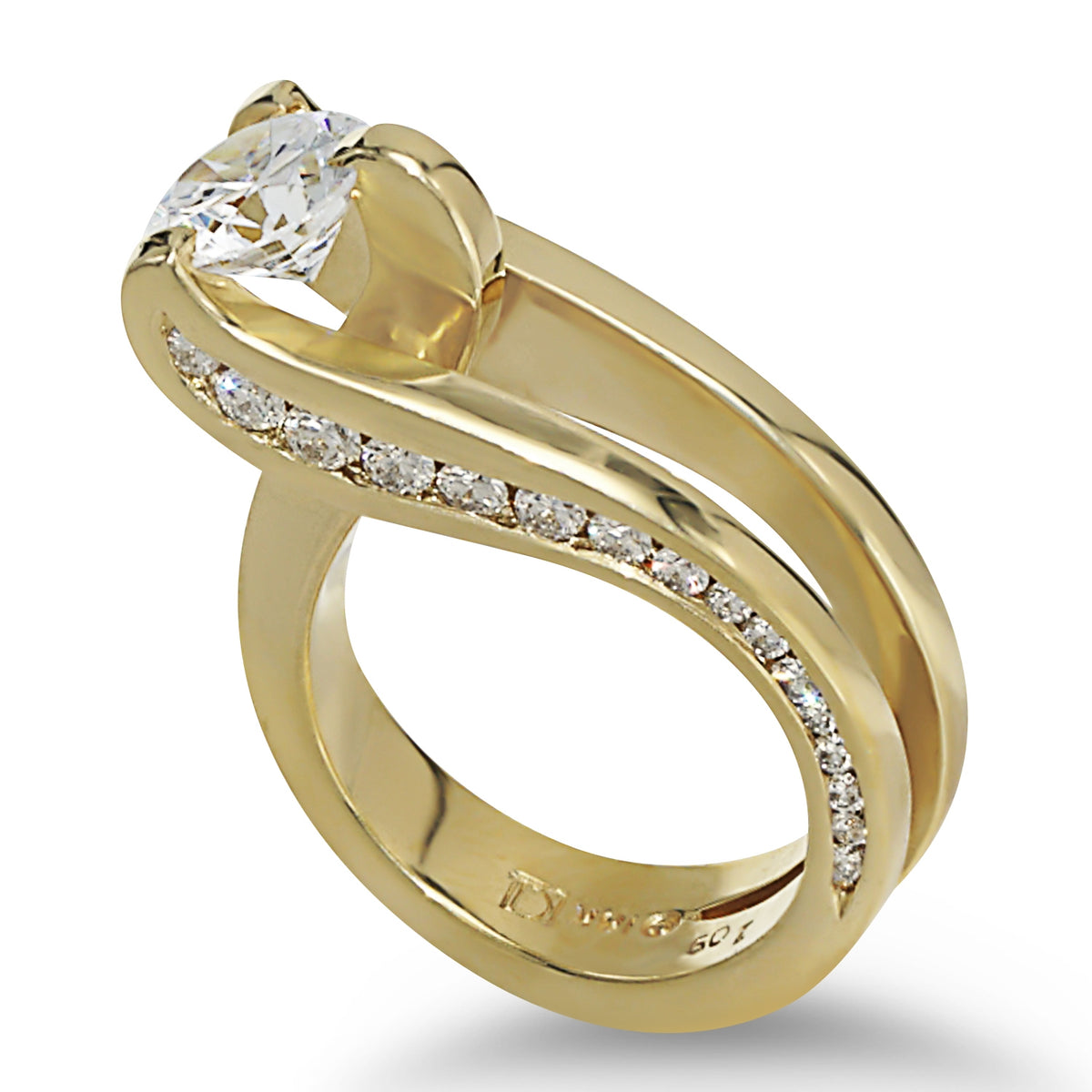 Asymmetrical Diamond Ring