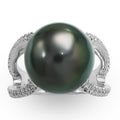 Tahitian Pearl and Diamond Ring
