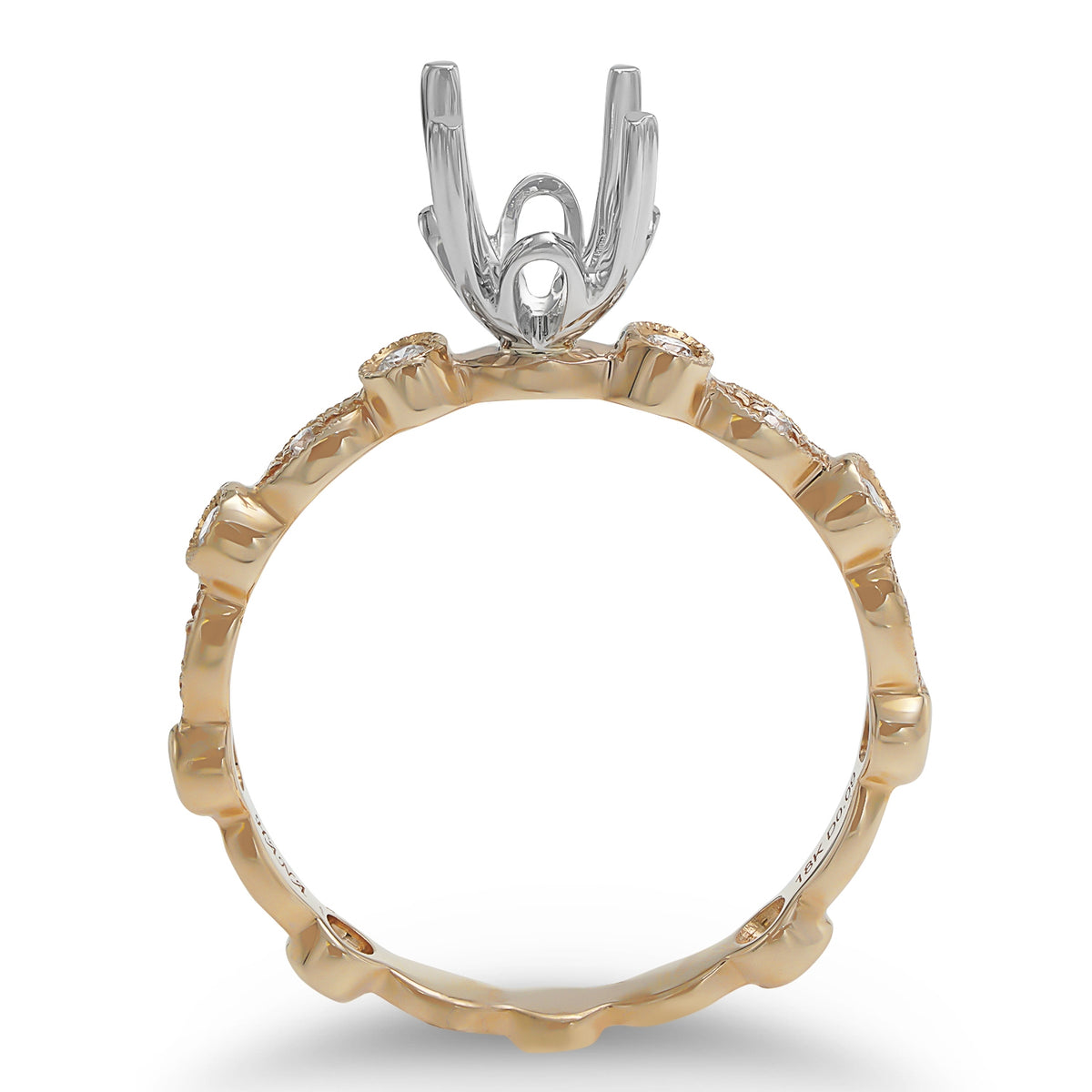Two-Tone Gold Semi-mount Ring