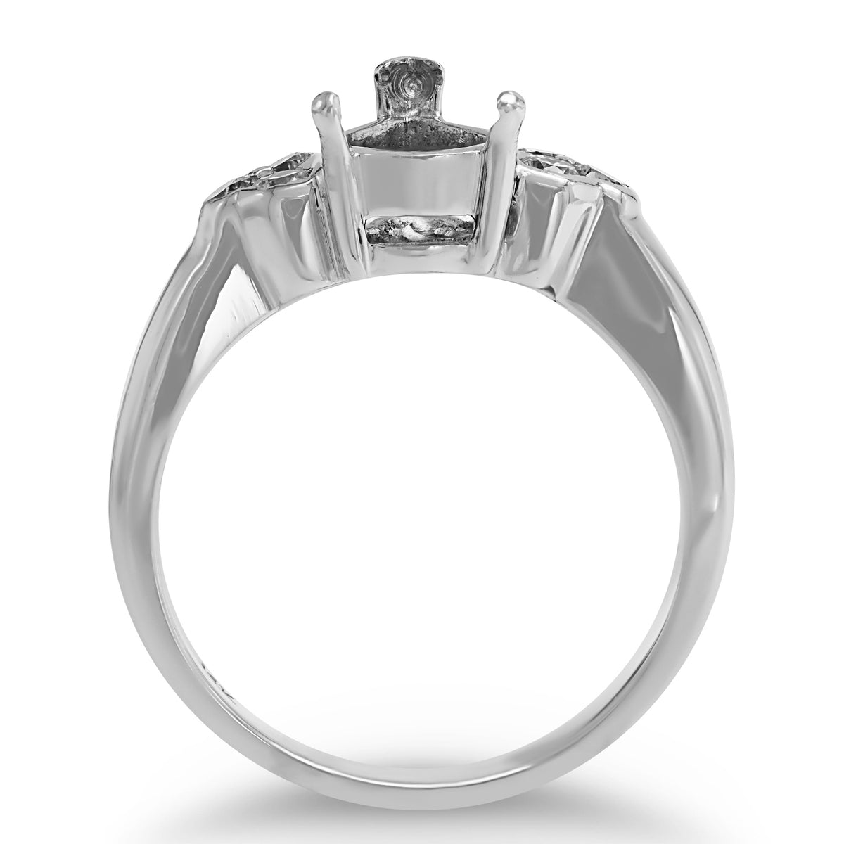 Pear-shape Diamond Semi-mount Ring