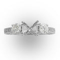 Semi-mount Diamond Ring in 18Karat White Gold