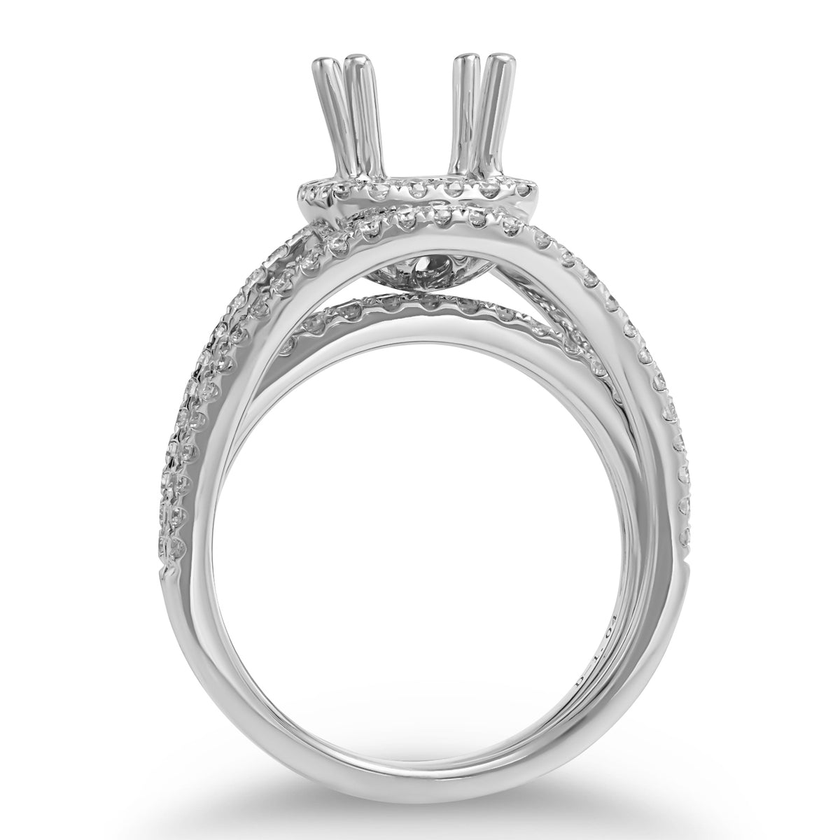 Diamond Multi-band Semi-mount Ring