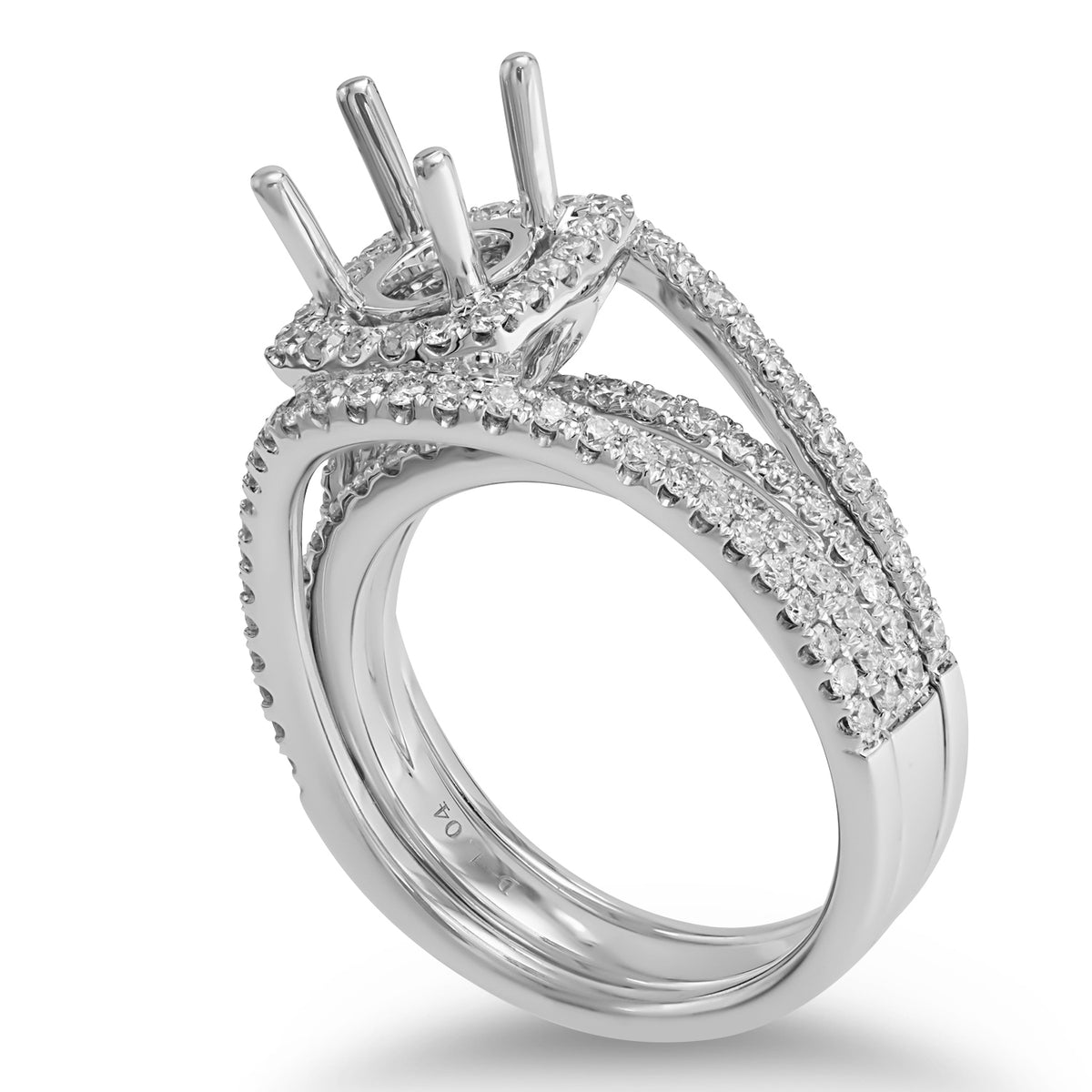 Diamond Multi-band Semi-mount Ring