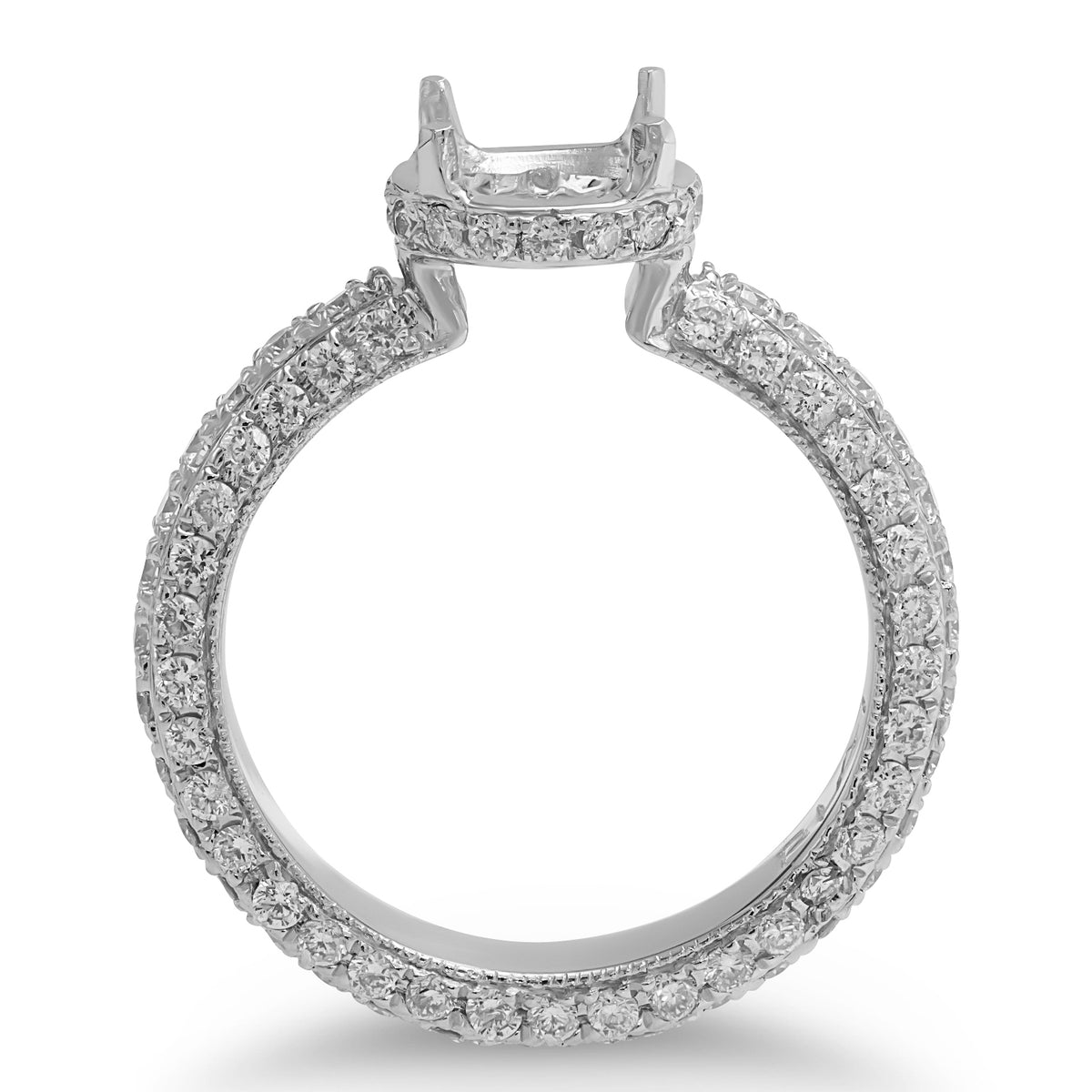 Pave Diamond Semi-Mount Ring