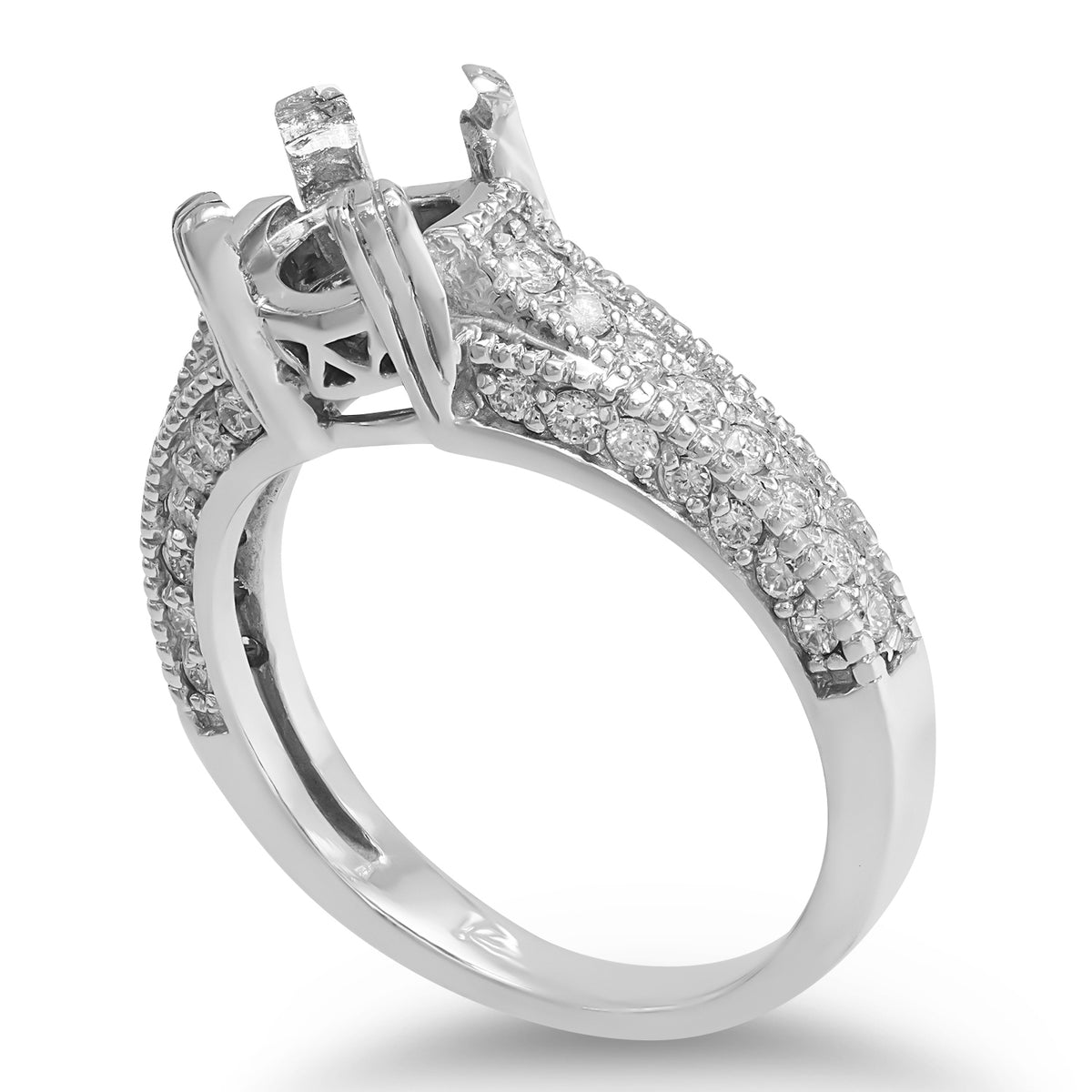 White Gold Diamond Semi-mount Ring