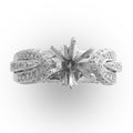 Diamond Semi-mount Ring in 14kt White Gold