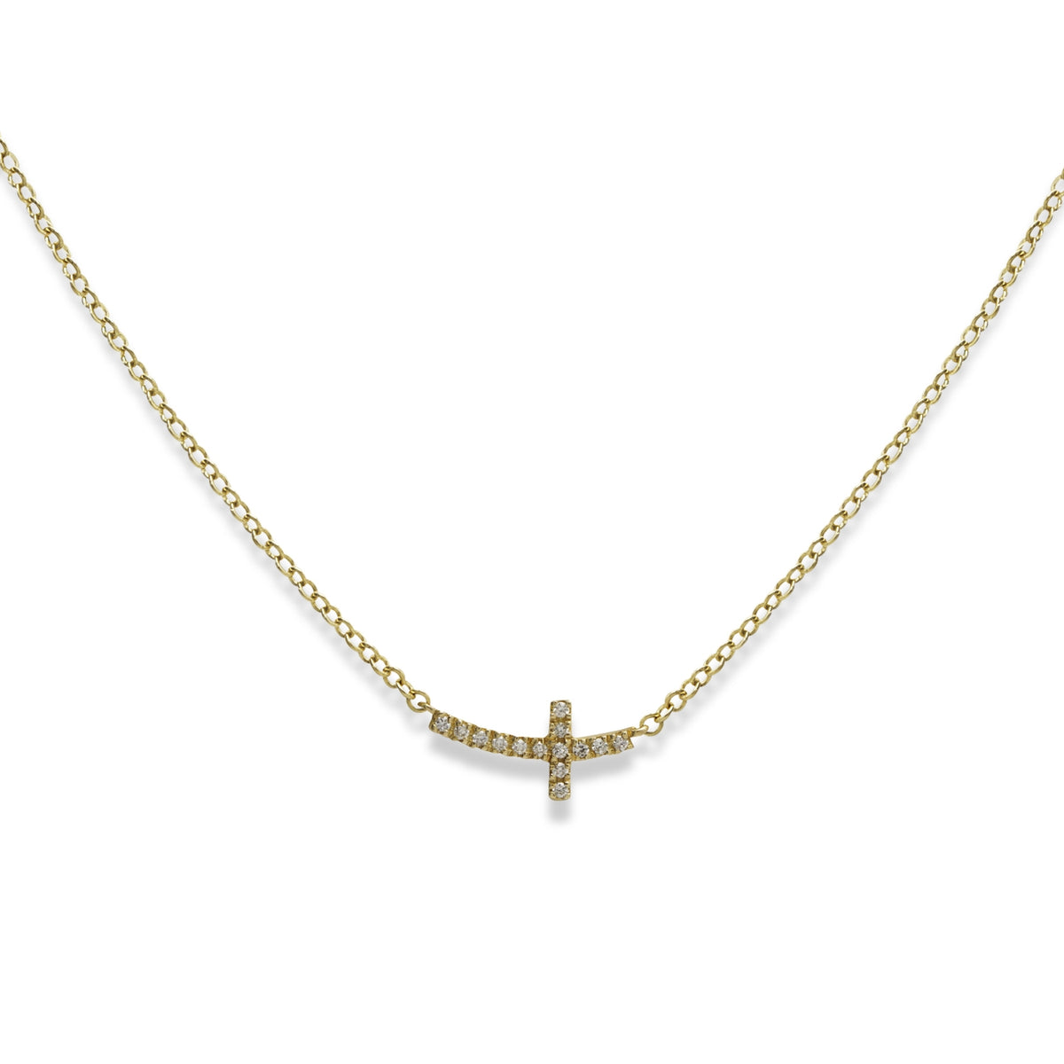 Yellow Gold Cross Necklace