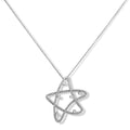 Star Diamond Pendant in 14 Karat White Gold