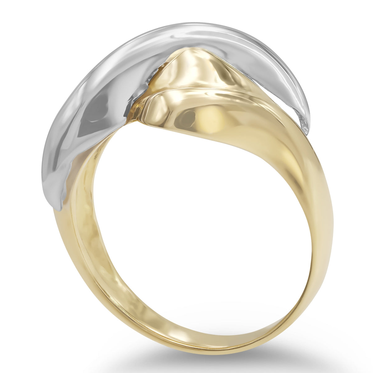Asymmetrical Ring in 18Karat Two Tone Gold