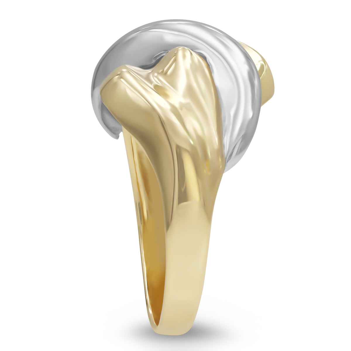Asymmetrical Ring in 18Karat Two Tone Gold