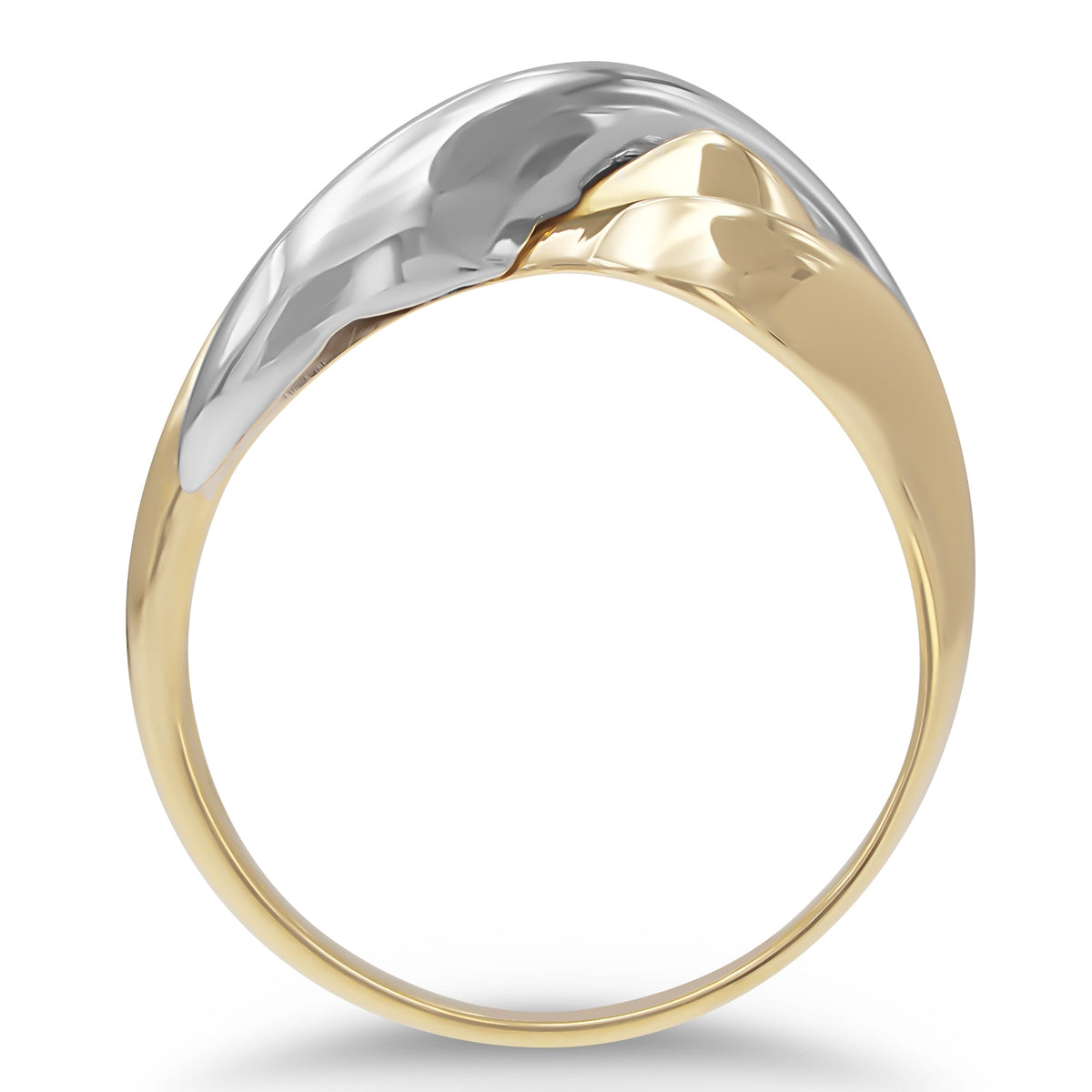 Asymmetrical Ring in 18Karat Two Tone Gold