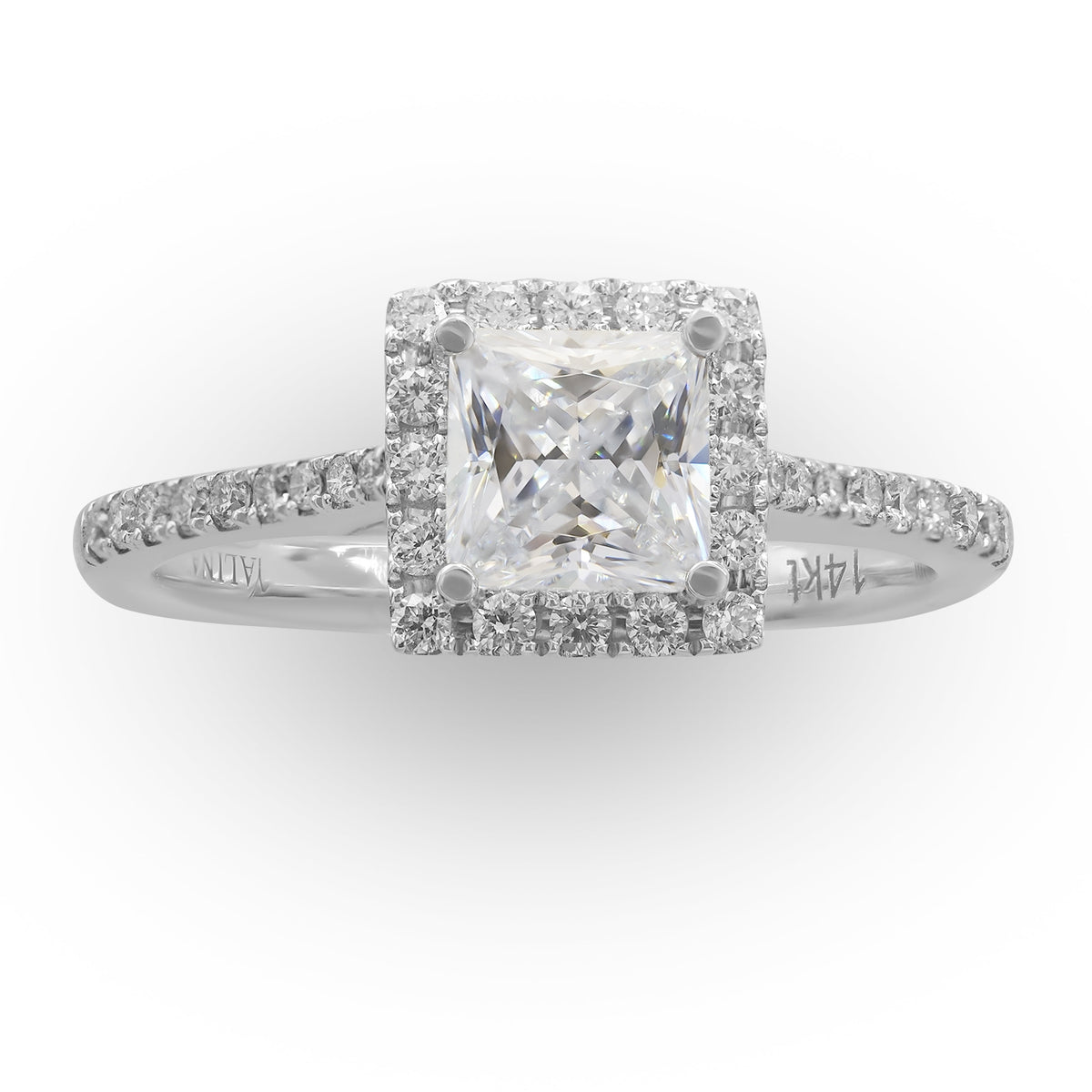 Princess Halo Diamond Ring