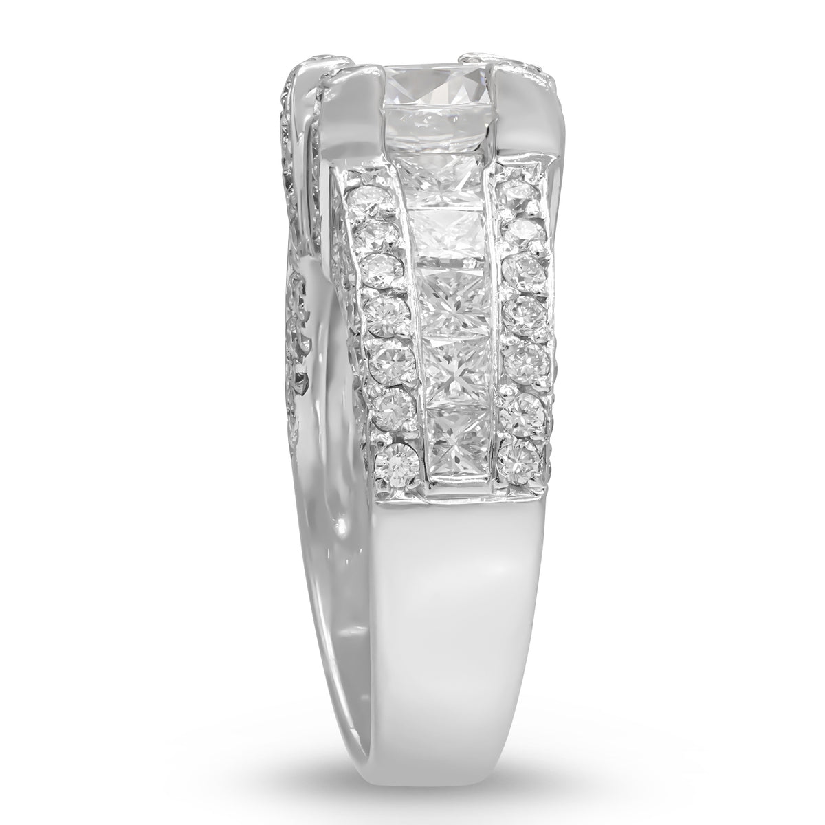 Princess Side Diamond Semi-Mount Ring