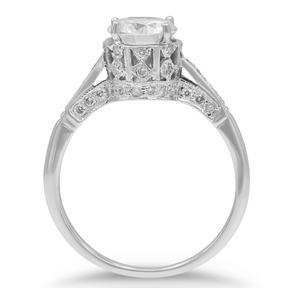 White Gold Diamond Semi-mount Ring