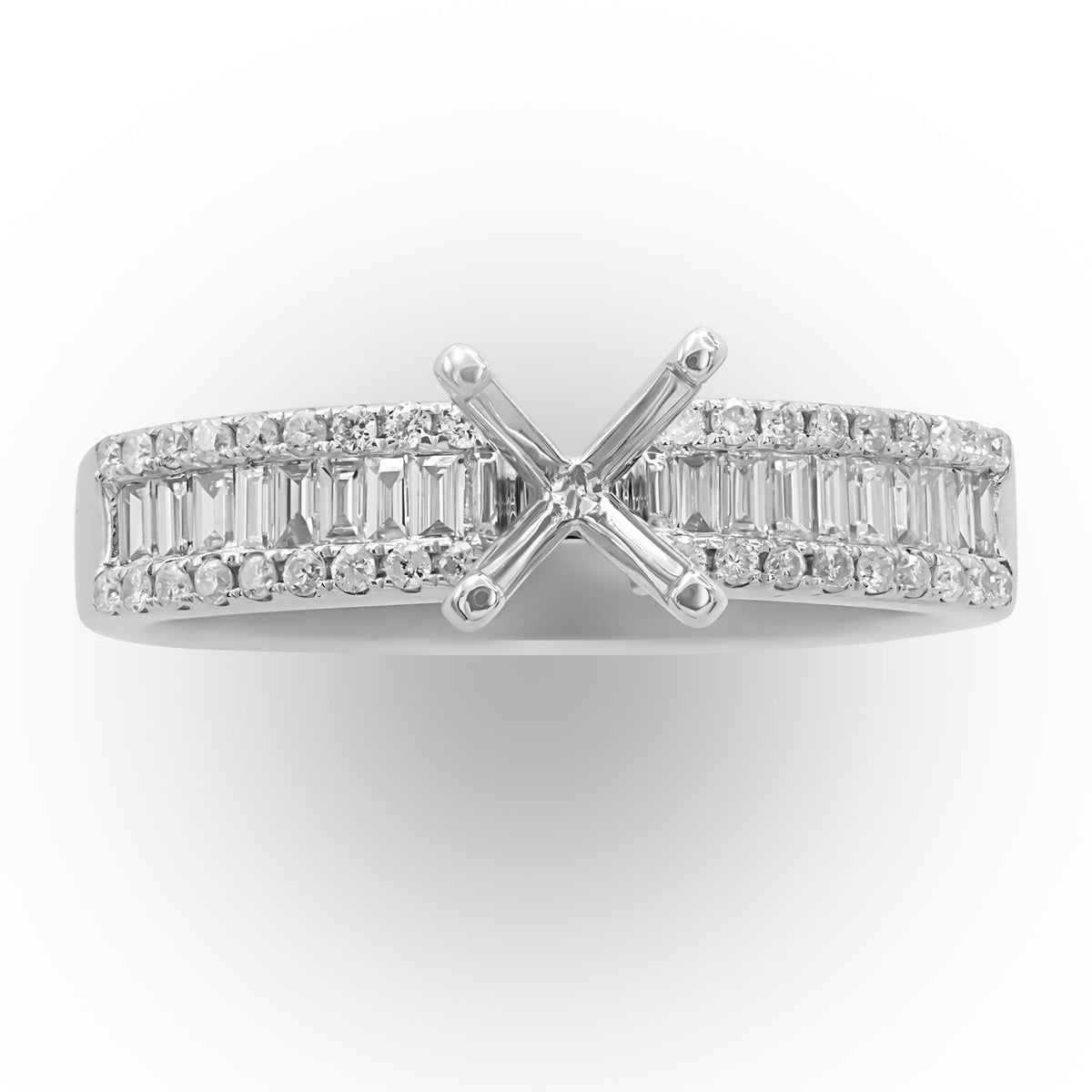 Baguette Diamond Semi-mount Ring