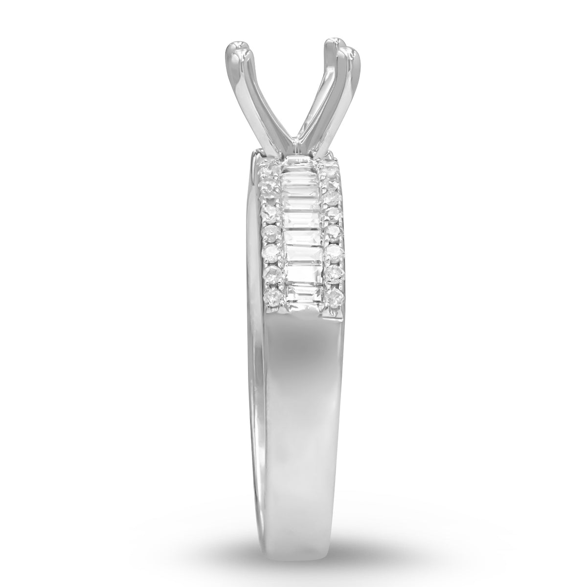 Baguette Diamond Semi-mount Ring