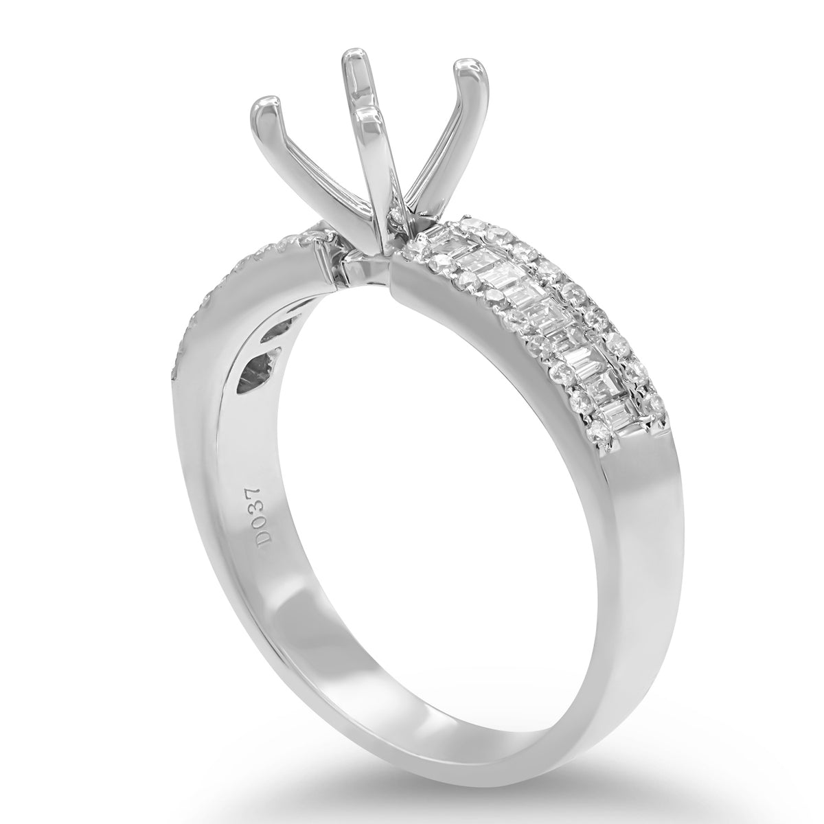 Baguette Diamond Semi-mount Ring