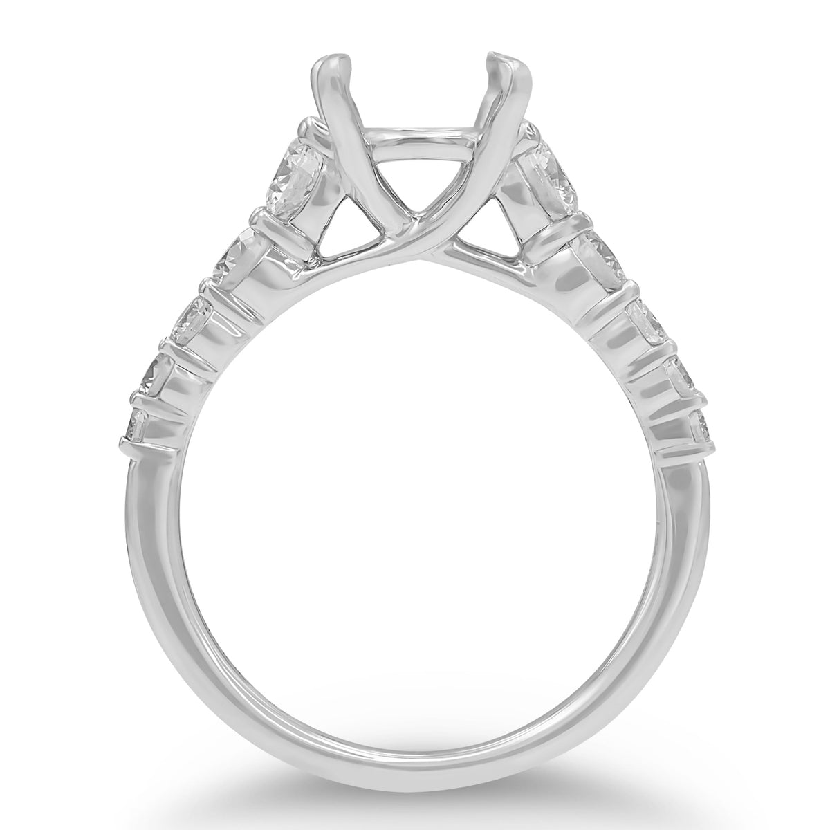 White Gold Diamond Semi-Mount Ring
