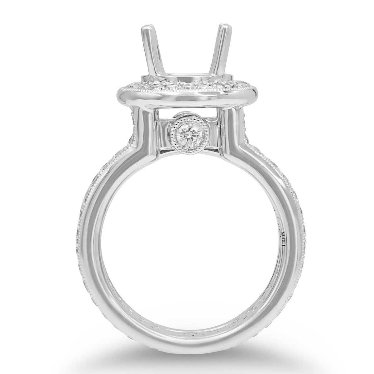 Multi-band Halo Diamond Ring